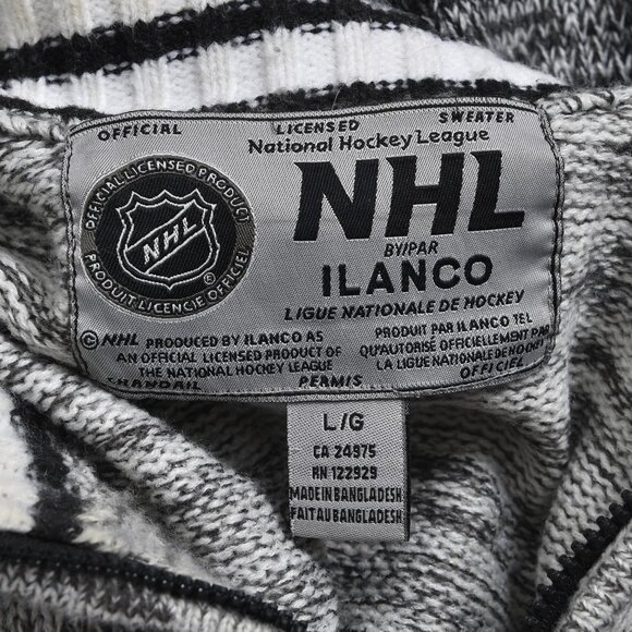 NHL Montreal Canadians Knit Grey Black Ombre Sweater Large - Picture 6 of 8